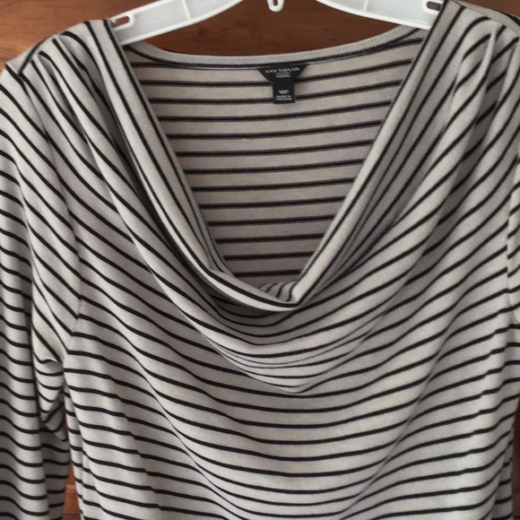 Ann Taylor striped cowl neck knit top. - Picture 3 of 5